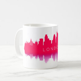 London Siluett – Modern Röd Kaffemugg