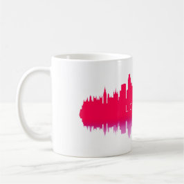 London Siluett – Modern Röd Kaffemugg