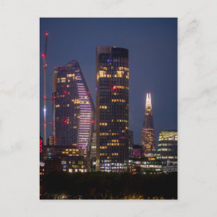 London Siluett på Natten Helg Vykort