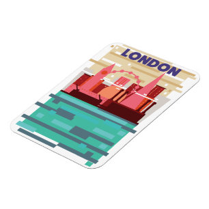 London siluett resaffisch. magnet