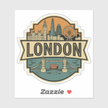 London Siluett Storbritannien Vintage Resemärke
