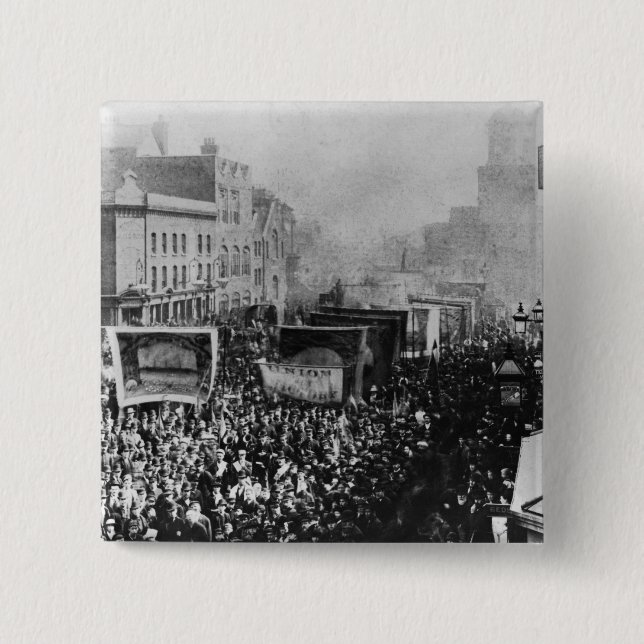 London skeppsdockastrejka, 1889 knapp (Framsida)