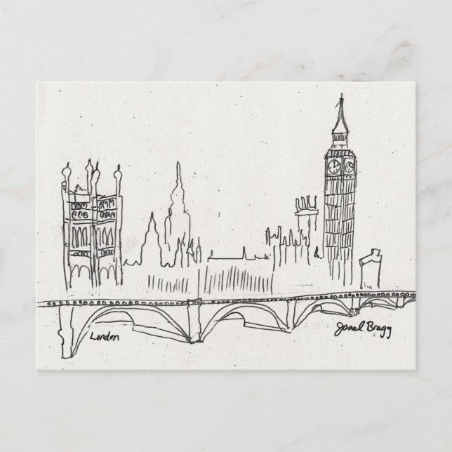 London Sketch Vykort (Framsida)