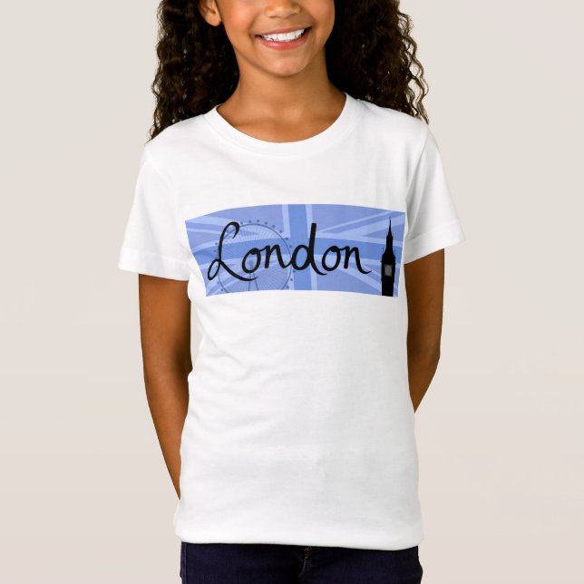 London skrivar & facklig jackhimmel & platser t shirt (Framsida)
