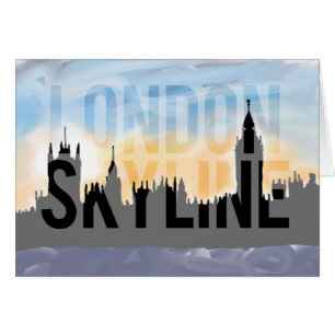 LONDON-skylin Hälsningskort