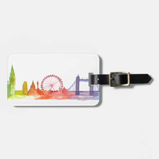 London Skyline abstrakt art print Bagagebricka (Horisontell Framsida)