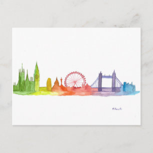 London Skyline abstrakt art print Vykort