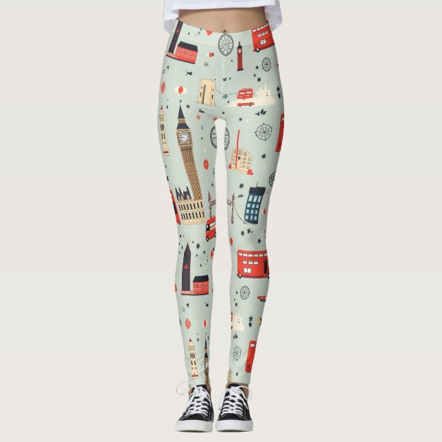 London Skyline Äventyr Leggings (Framsida)