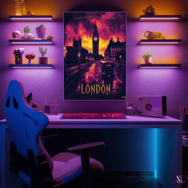 London Skyline - Charcol Monochrome Art - Urban Poster (Skapare uppladdad)