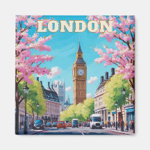 London Skyline Fridge Magnet - Iconic UK Souvenir