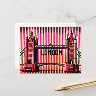 London SKyline i BAUHAUS optisk illusion stil Vykort