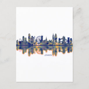 London Skyline Inbjudan Vykort
