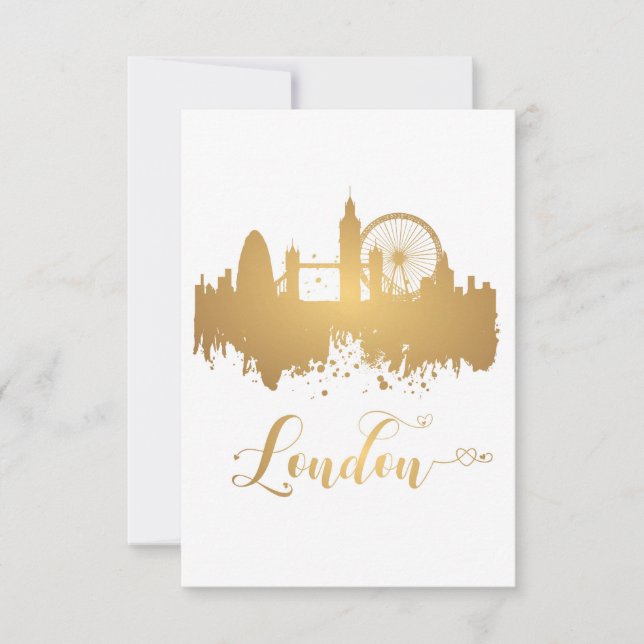 London Skyline Kart vykort (Framsida)