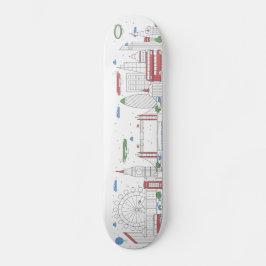 London Skyline Mini Skateboard Bräda 18,5 Cm