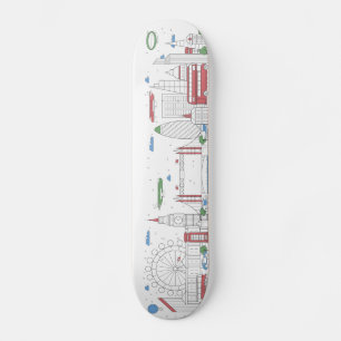 London Skyline Mini Skateboard Bräda 18,5 Cm