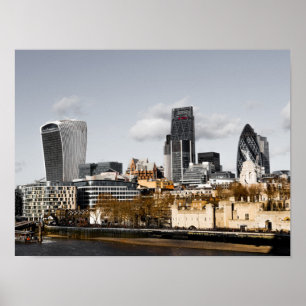 London Skyline Panorama-gåva Poster