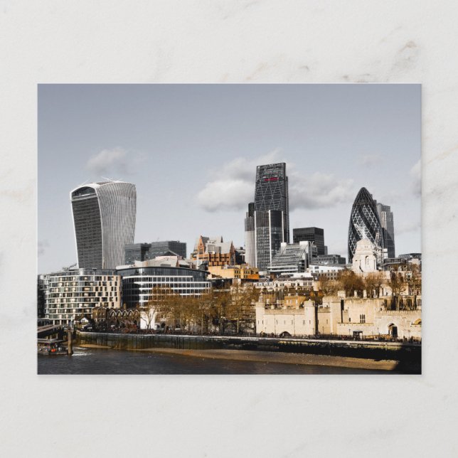 London Skyline Panorama-gåva Poster Helg Vykort (Framsida)