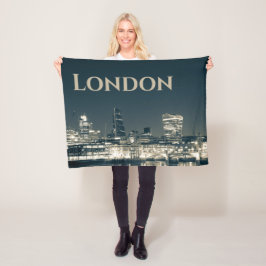 London Skyline Panorama Urban Souvenir Gift Fleecefilt