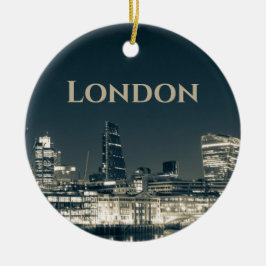 London Skyline Panorama Urban Souvenir Gift Julgransprydnad Keramik