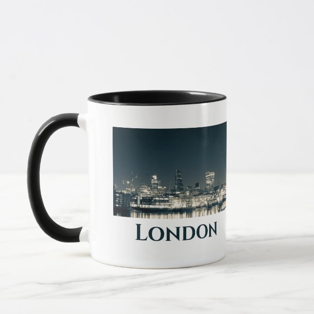 London Skyline Panorama Urban Souvenir Gift Mugg (Vänster)