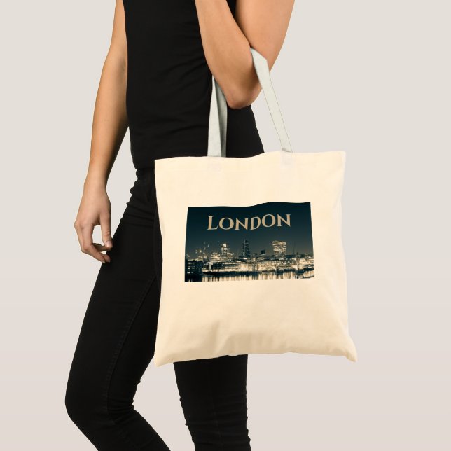 London Skyline Panorama Urban Souvenir Gift Tygkasse (Framsida (produkt))