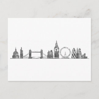 London Skyline Postcard Vykort