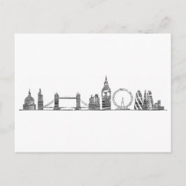 London Skyline Postcard Vykort