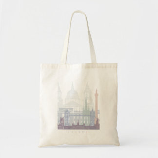 LONDON SKYLINE POSTER PASTEL TYGKASSE