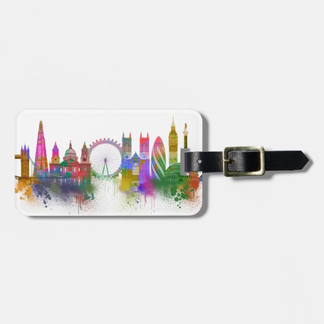 London Skyline - Rainbow Bagagebricka (Horisontell Framsida)