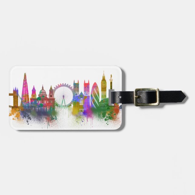 London Skyline - Rainbow Bagagebricka (Horisontell Framsida)