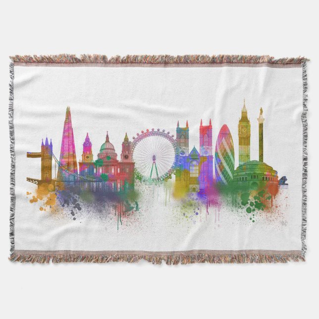 London Skyline - Rainbow Filt (Framsidan)