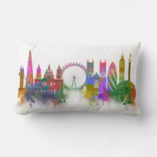 London Skyline - Rainbow Lumbarkudde (Framsida)