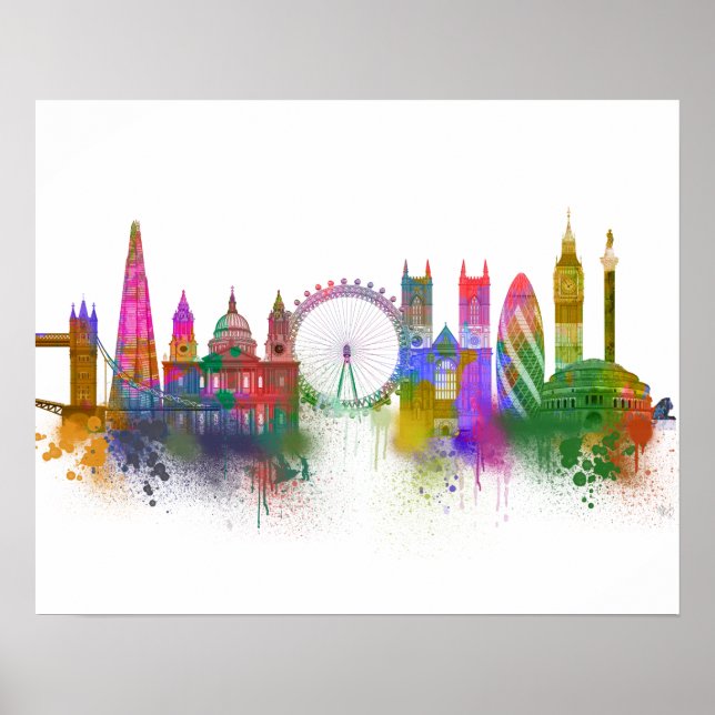 London Skyline - Rainbow Poster (Framsidan)