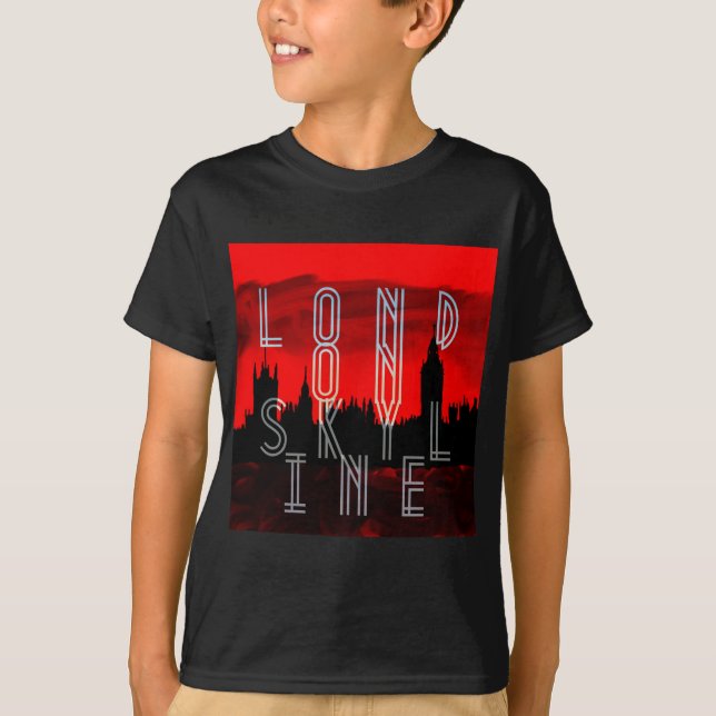 London skyline Red T Shirt (Framsida)