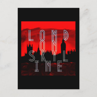 London skyline Red Vykort