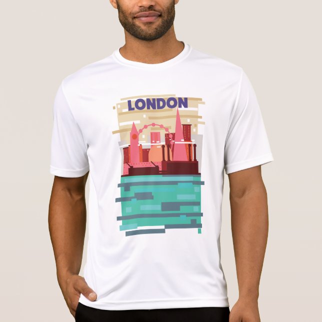 London skyline-reseaffisch. t shirt (Framsida)