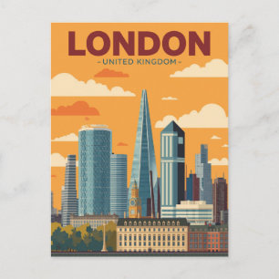 London Skyline Resor Vykort