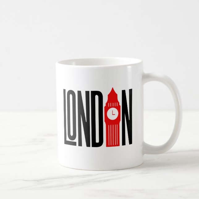 London Skyline Retro City Pride Design Kaffemugg (Höger)