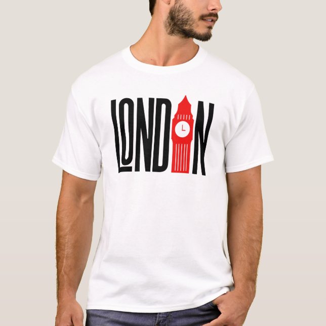 London Skyline Retro City Pride Design T Shirt (Framsida)