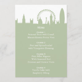 London Skyline Sage Menu-kort Meny