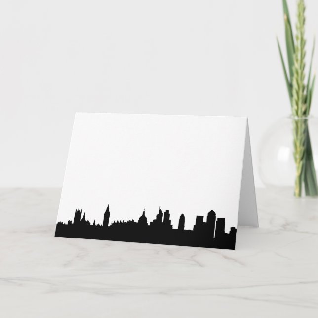 London skyline silhouette cityscape kort (Framsida)