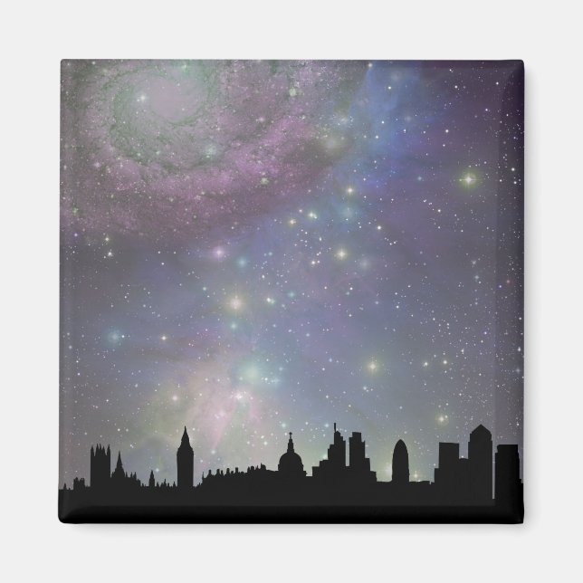 London skyline silhouette cityscape magnet (Framsidan)