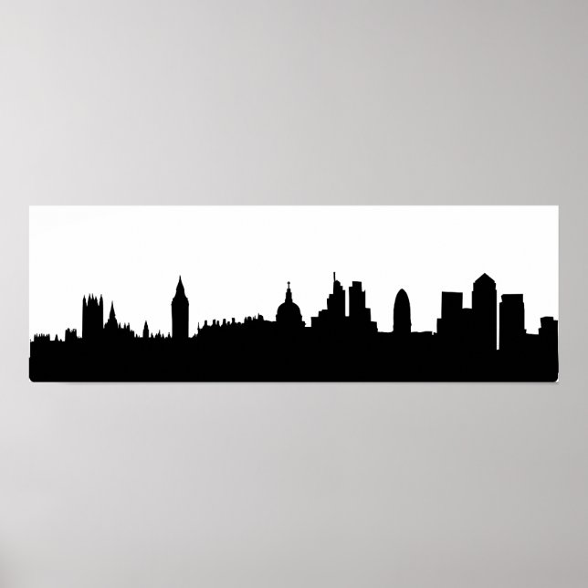 London skyline silhouette cityscape poster (Framsidan)