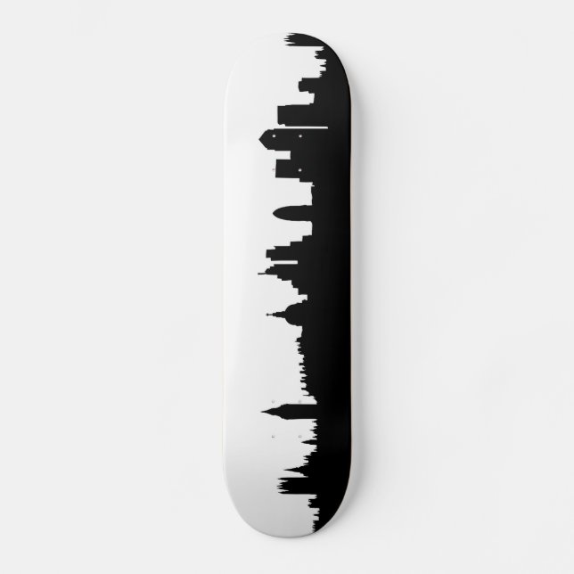 London skyline silhouette cityscape skateboard bräda 20,5 cm (Framsida)
