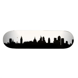 London skyline silhouette cityscape skateboard bräda 20,5 cm