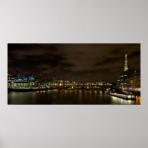 London skyline som visar Shard Poster