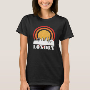London Skyline Torn Bridge och Big Ben i Westmin T Shirt