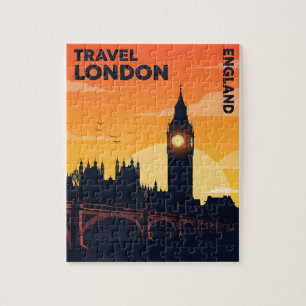 London skyline vid sunset med stor ben pussel