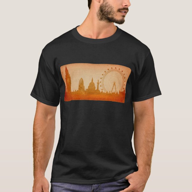 London Skyline vintage T Shirt (Framsida)
