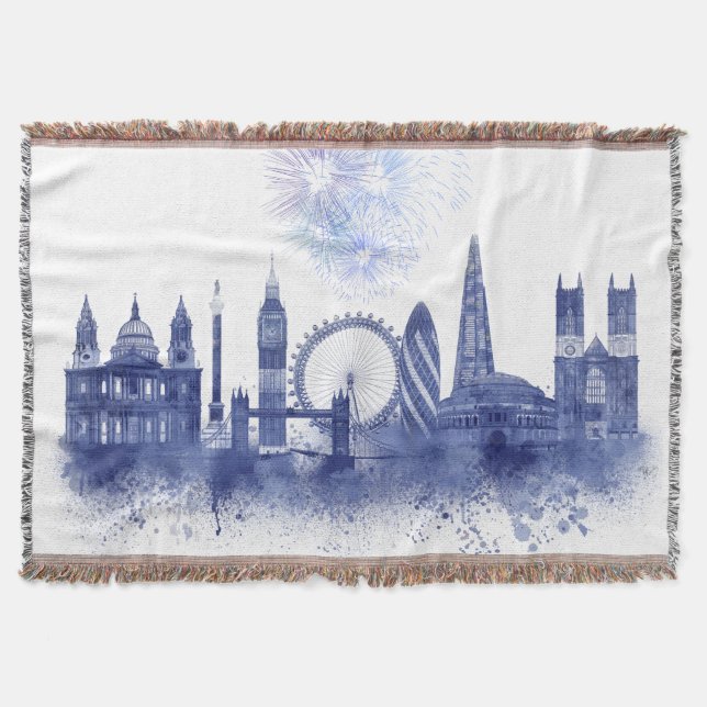 London Skyline - Watercolor Blue Filt (Framsidan)
